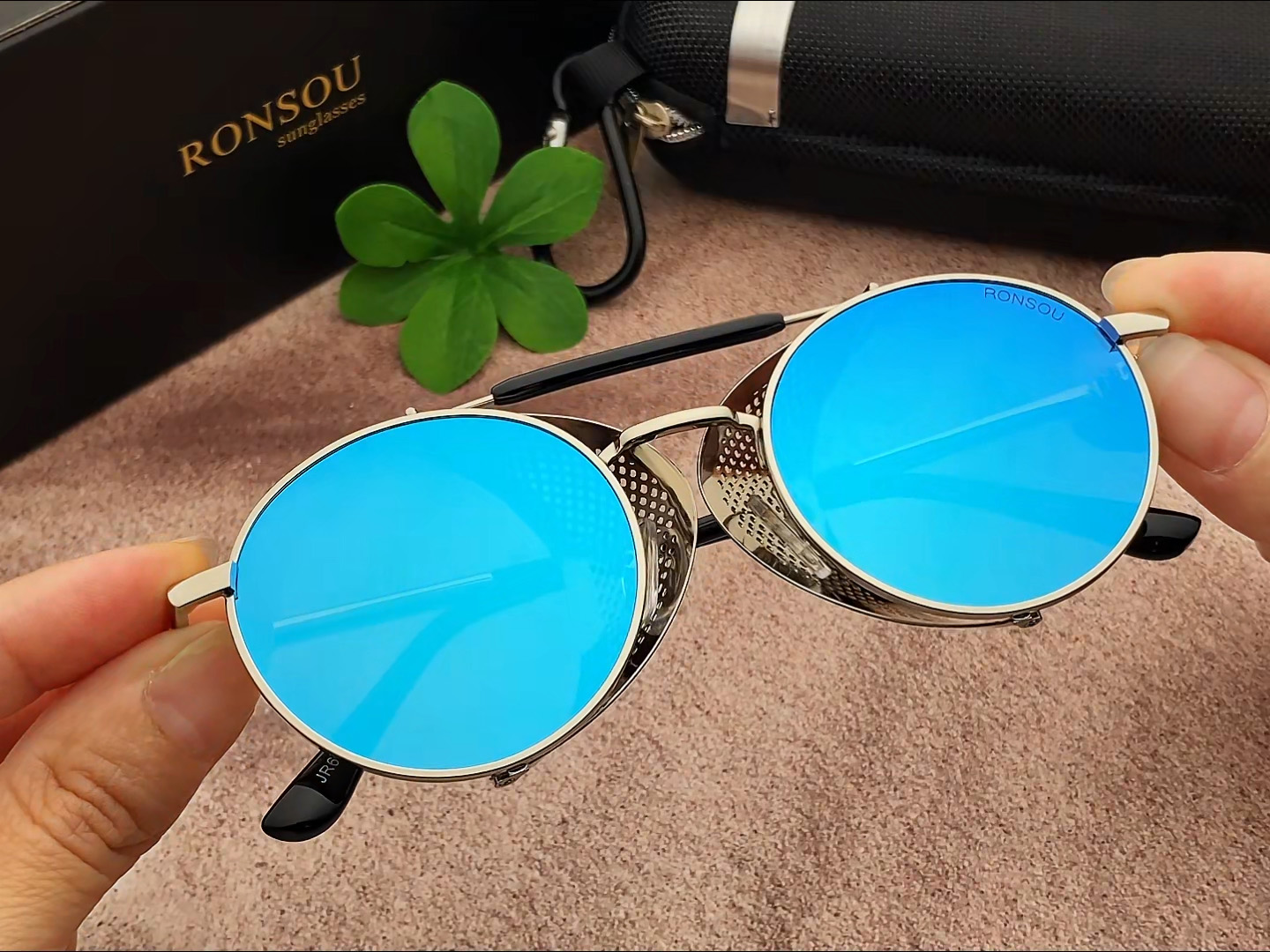 Amazon.com: RONSOU Steampunk Style Round Vintage Sunglasses Retro